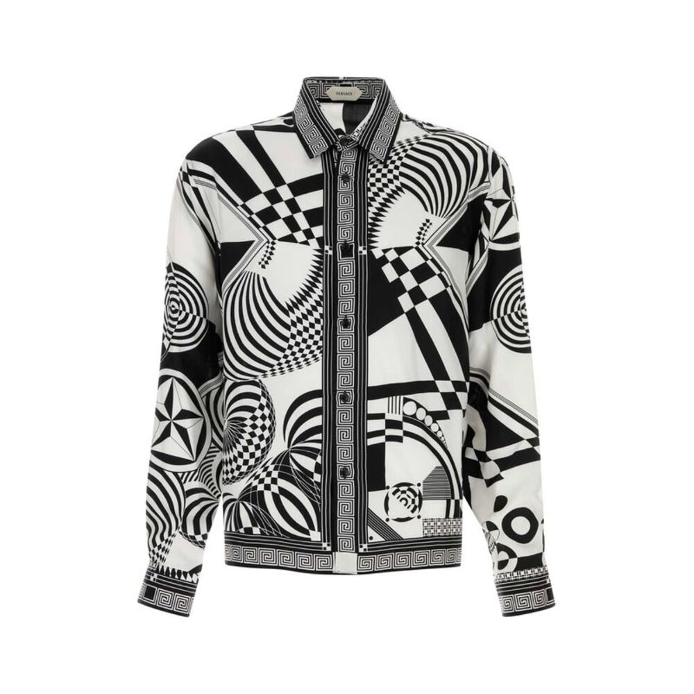 Versace Men Printed Twill Shirt